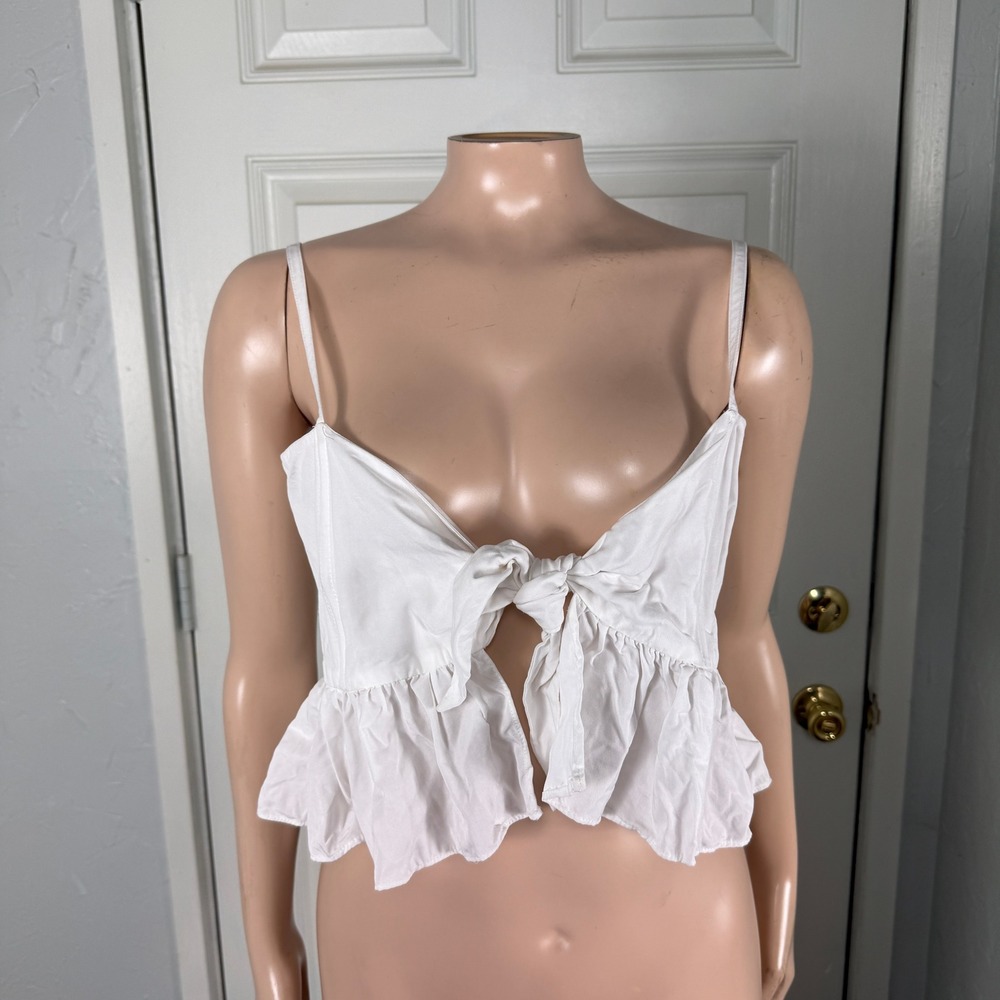 Stone Cold Fox Tank Top Shirt 2 V neck Tie Crop Top Babydoll Revolve Rayon AA14